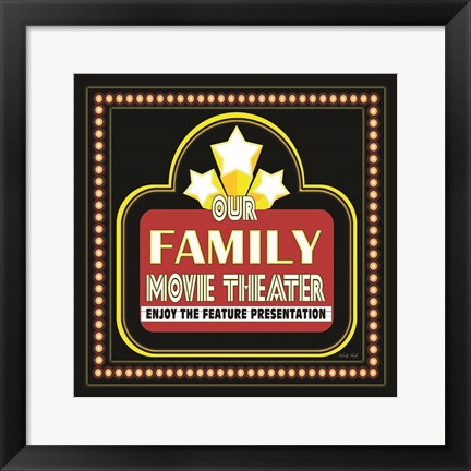 Framed Family Movie Theater Print