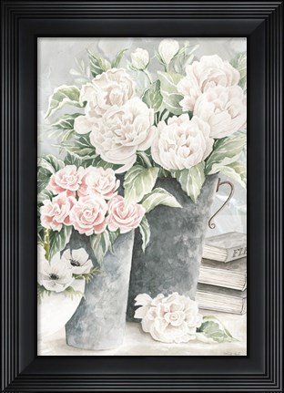 Framed Plentiful Blooms I Print