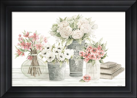 Framed Farmhouse Florals I Print