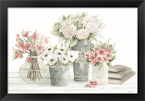 Framed Farmhouse Florals I Print