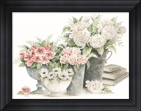 Framed Farmhouse Florals II Print