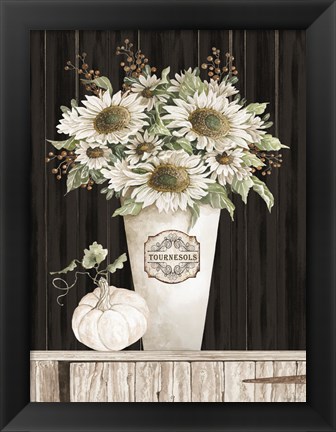 Framed Fall Sunflowers I Print