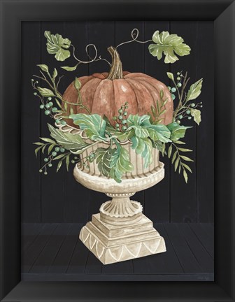 Framed Pumpkin on Display Print