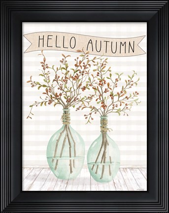 Framed Hello Autumn Print