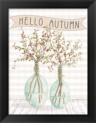 Framed Hello Autumn Print