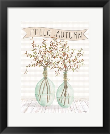 Framed Hello Autumn Print