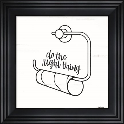 Framed Empty Toilet Paper Roll Print