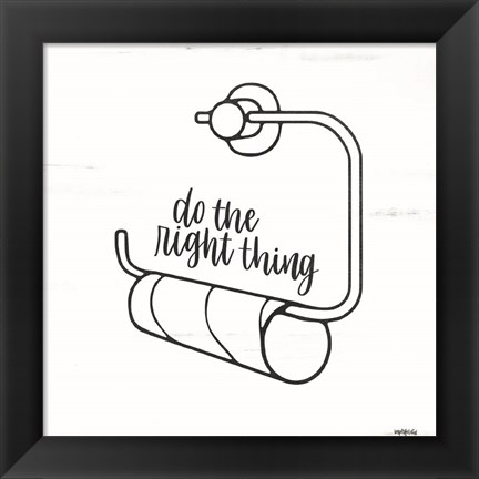 Framed Empty Toilet Paper Roll Print