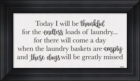 Framed Endless Loads of Laundry Print