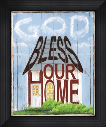 Framed God Bless Our Home Print
