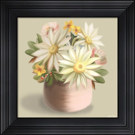 Framed Sunny Floral Bouquet Print