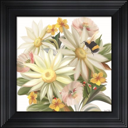 Framed Sunny Floral and Bee Print