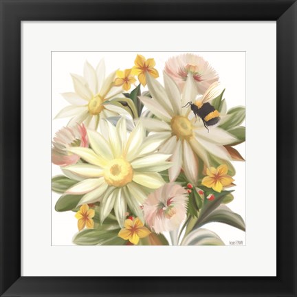 Framed Sunny Floral and Bee Print