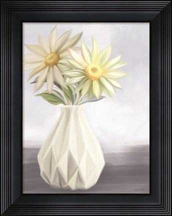 Framed Sunny Floral Blues Print