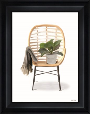 Framed Plant Lover Boho Chair Print