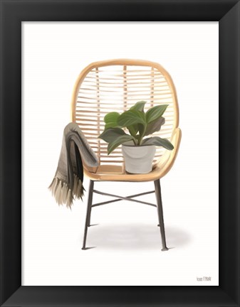 Framed Plant Lover Boho Chair Print