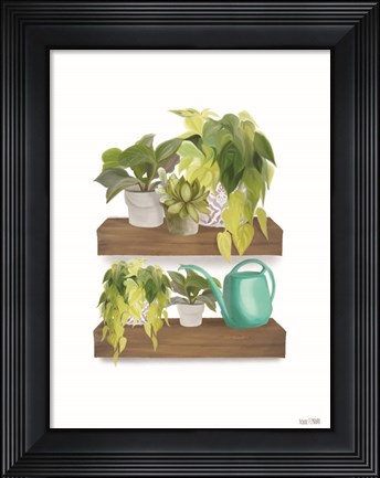 Framed Plant Lover Shelves Print