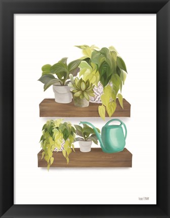 Framed Plant Lover Shelves Print