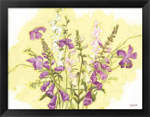 Framed Purple Flowers Print