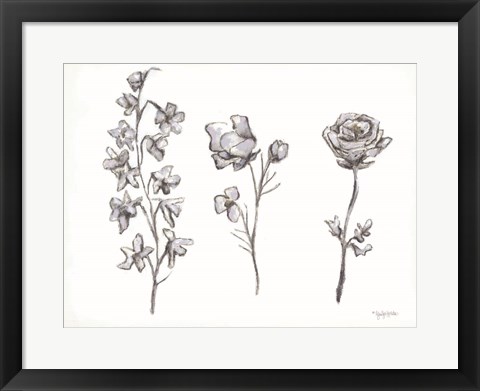 Framed Floral Trio Print