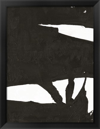 Framed Black &amp; White Abstract 1 Print