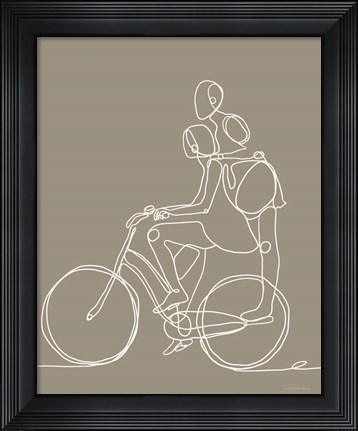 Framed Friend on a Bike II Print