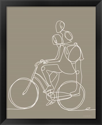 Framed Friend on a Bike II Print