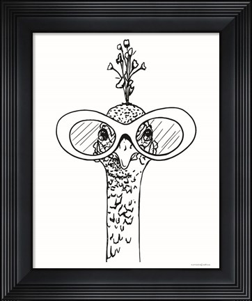 Framed Little Peacocky I Print
