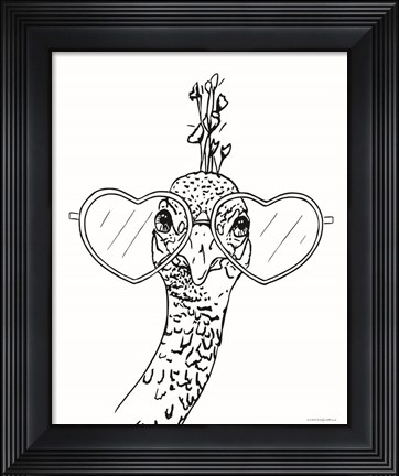 Framed Little Peacocky III Print