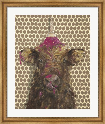 Framed Cow Lick Print