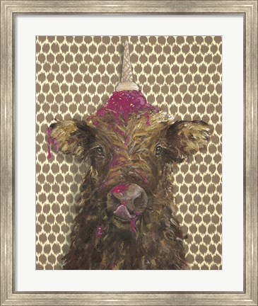 Framed Cow Lick Print