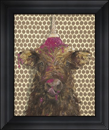 Framed Cow Lick Print