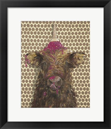 Framed Cow Lick Print