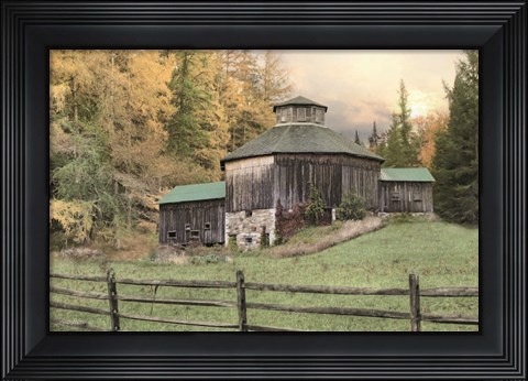 Framed Octagon Barn Print