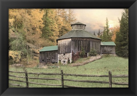 Framed Octagon Barn Print