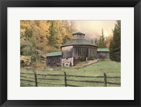 Framed Octagon Barn Print