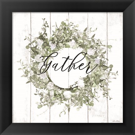 Framed Gather Wreath Print