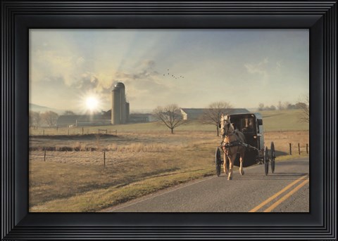 Framed Country Morning in Bethel Print