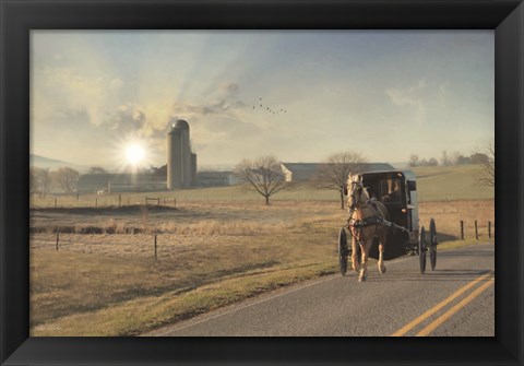 Framed Country Morning in Bethel Print