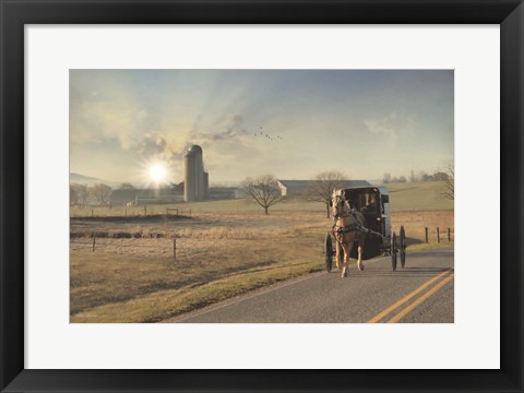 Framed Country Morning in Bethel Print