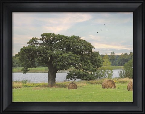 Framed Summer Hay Harvest Print