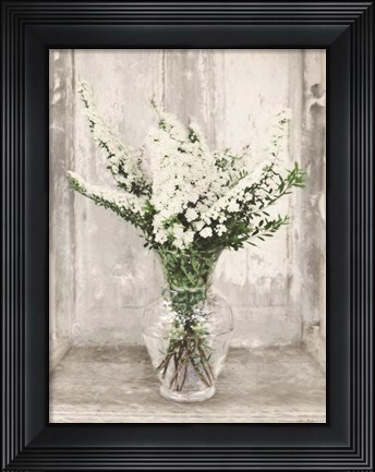 Framed Bridal Veil Flowers Print