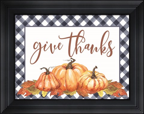 Framed Give Thanks Print