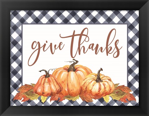 Framed Give Thanks Print