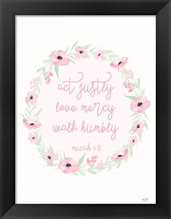 Framed Act Justly Print
