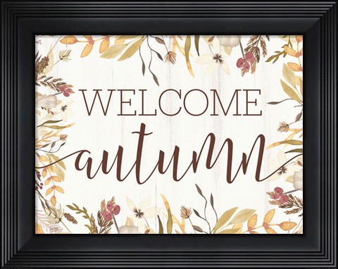 Framed Welcome Autumn Print
