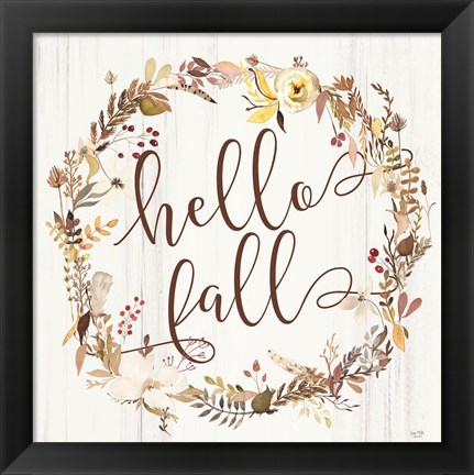 Framed Hello Fall Print