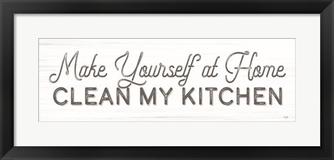 Framed Clean My Kitchen Print