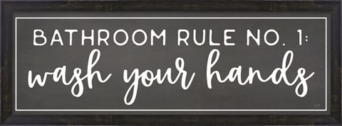 Framed Bathroom Rule No. 1 Print