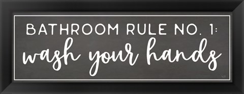 Framed Bathroom Rule No. 1 Print